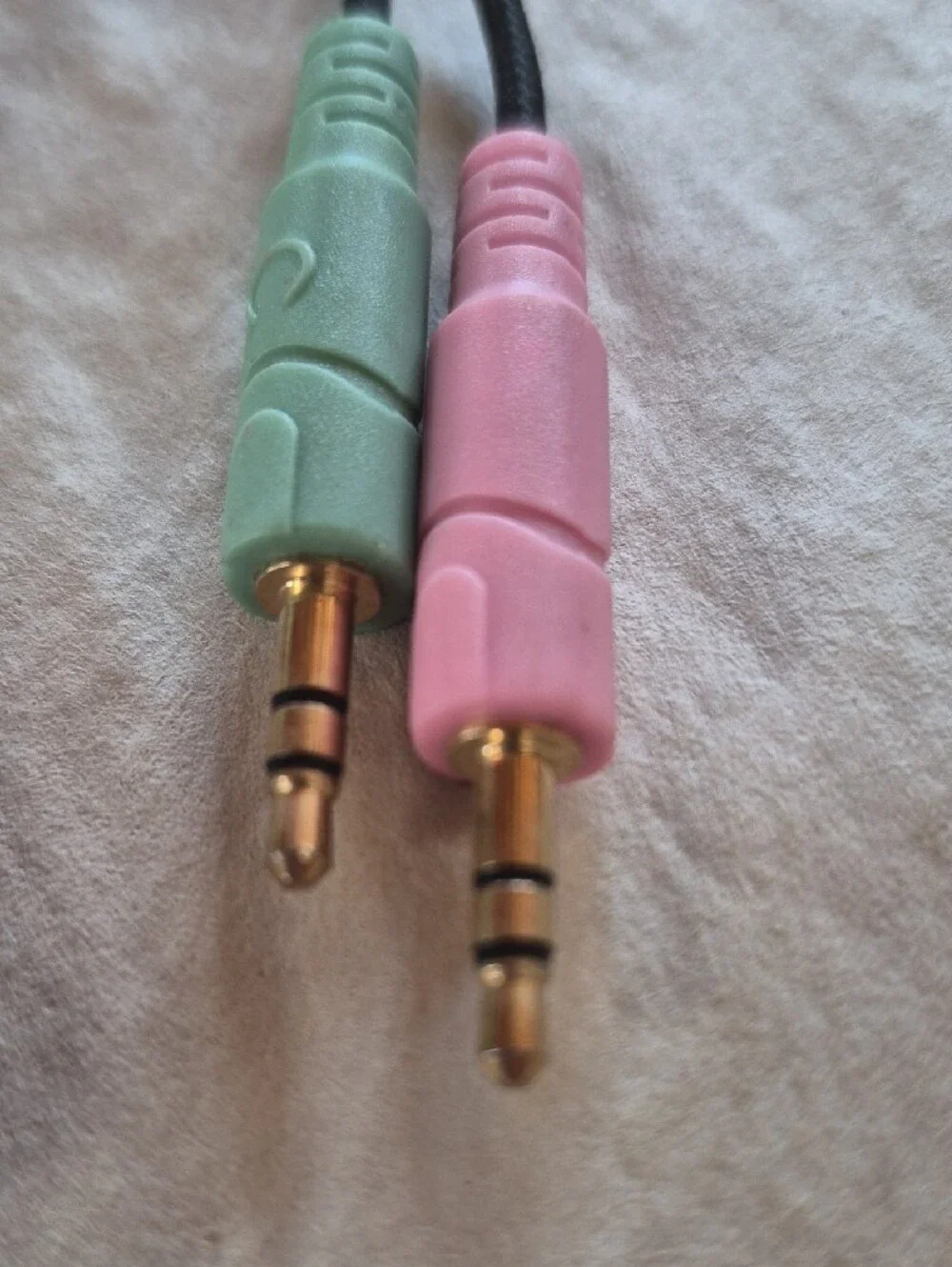 Pink & Mint Dual 3.5mm Audio Adapter Cable - Universal